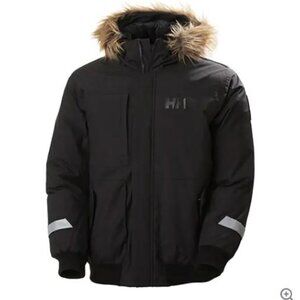 Helly Hansen Black Bomber Jacket with Fur Hood